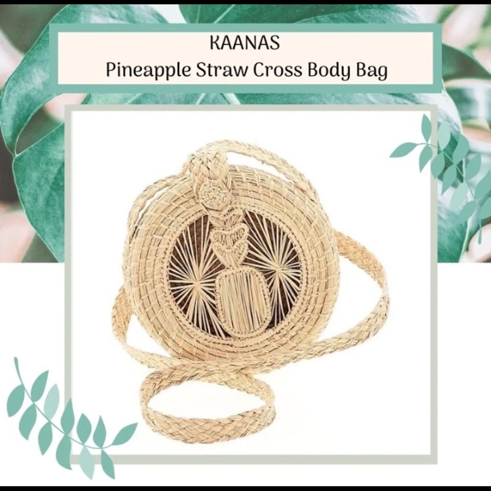 Kaanas Handwoven Pineapple Crossbody Bag